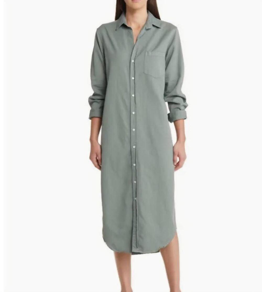 Frank & Eileen Rory Maxi Shirtdress in Thyme sz Medium
